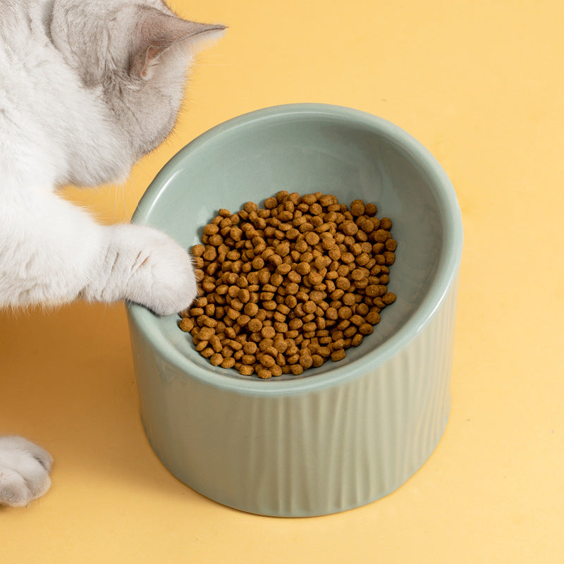 CERAMIC WOOD GRAIN FOOD BOWL