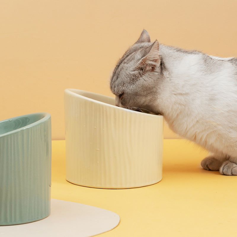 CERAMIC WOOD GRAIN FOOD BOWL