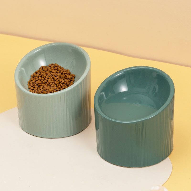 CERAMIC WOOD GRAIN FOOD BOWL